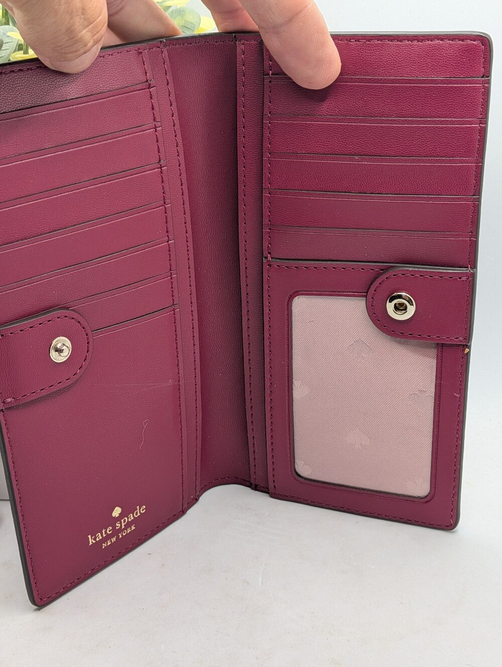 kate spade New York Magenta Saffiano Leather Continental Wallet - Picture 2 of 6